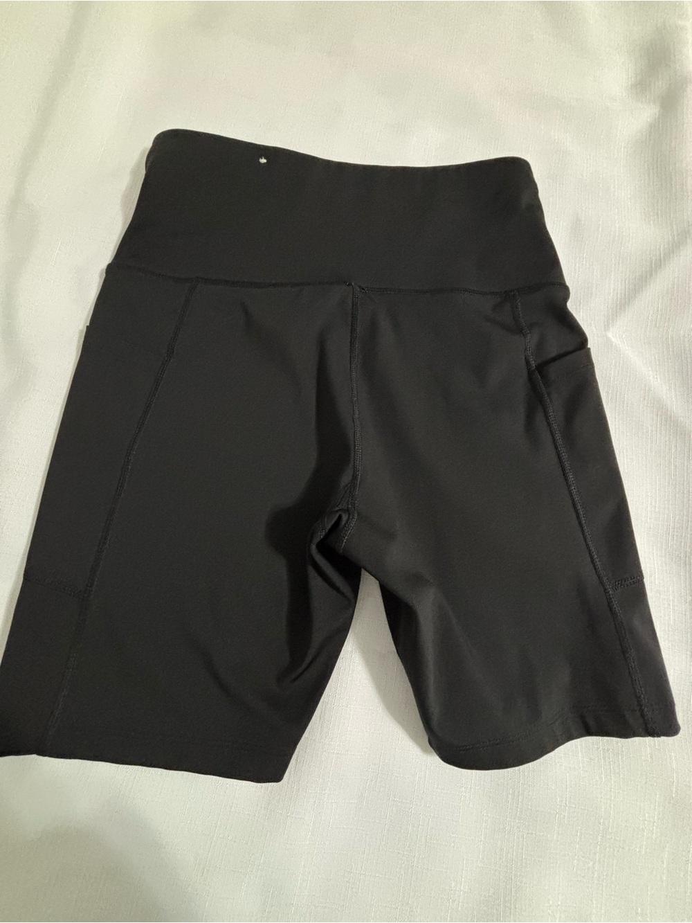 Athletex Performance High-Rise Black Bike Shorts with Side Pockets Size S